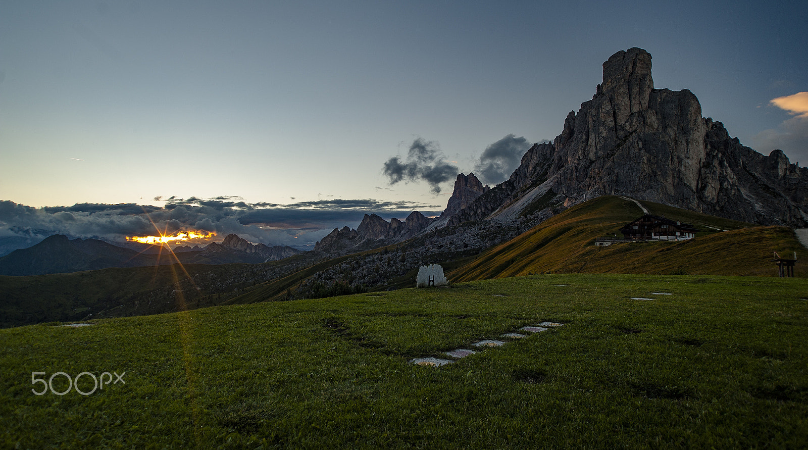 Nikon D700 sample photo. Tramonto al passo giau photography