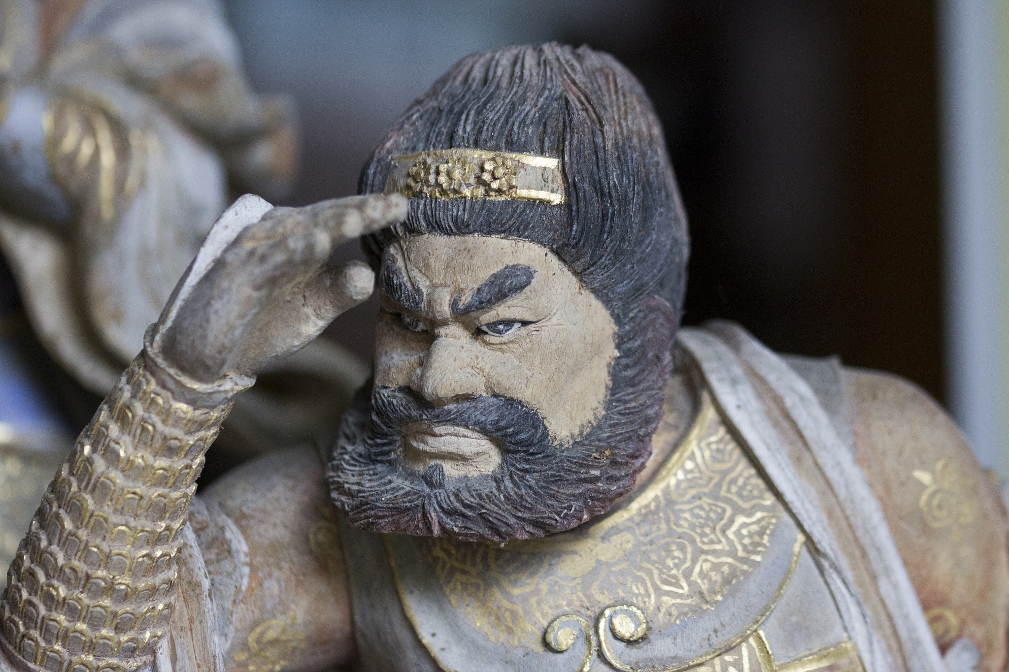 Canon EOS 600D (Rebel EOS T3i / EOS Kiss X5) + Sigma 105mm F2.8 EX DG OS HSM sample photo. Miyajima temple statue photography