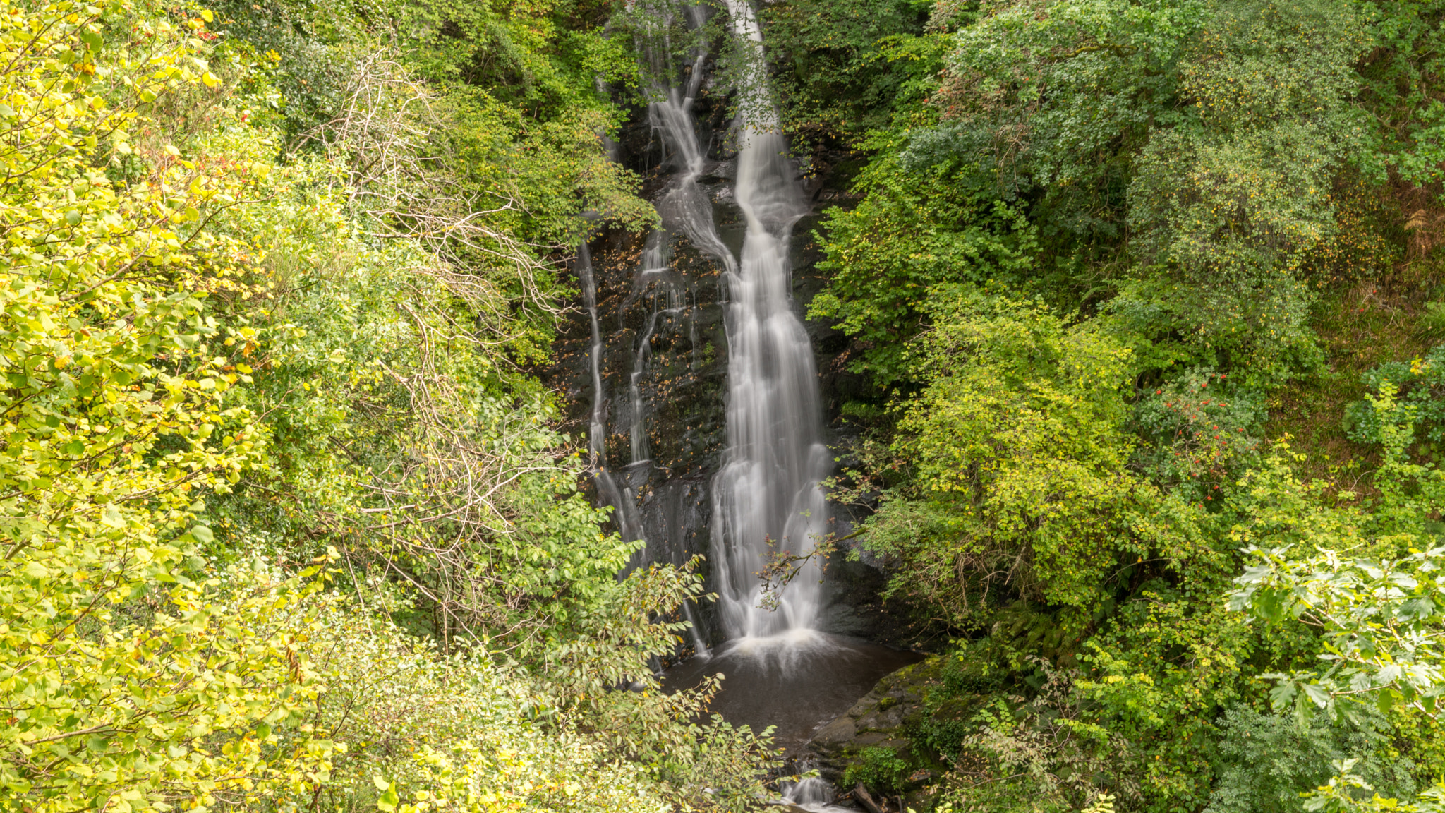 Sony a7 + Sony FE 24-70mm F2.8 GM sample photo. Pitlochry black spout waterfall 2 photography