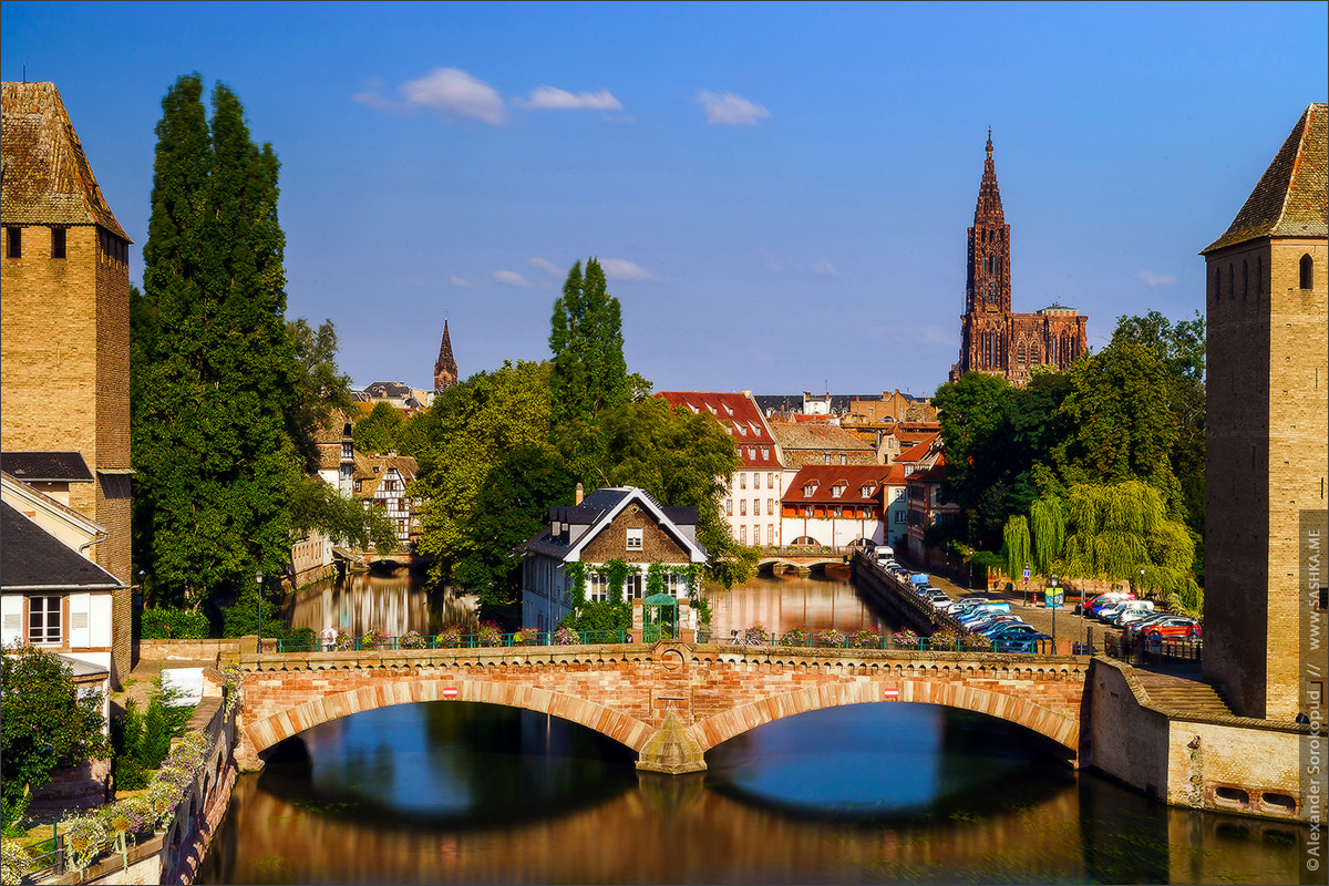 Sony Alpha a99 sample photo. Old historical center of strasbourg. fortress towers and briges photography