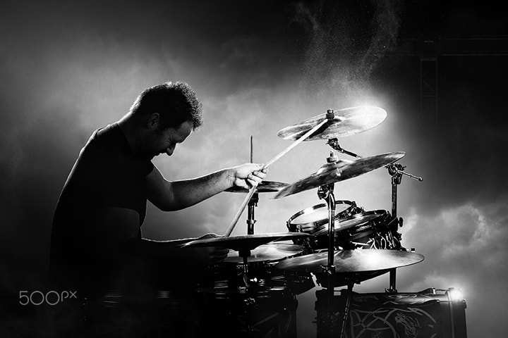 Canon EOS-1Ds Mark III sample photo. Drummer playing drums photography