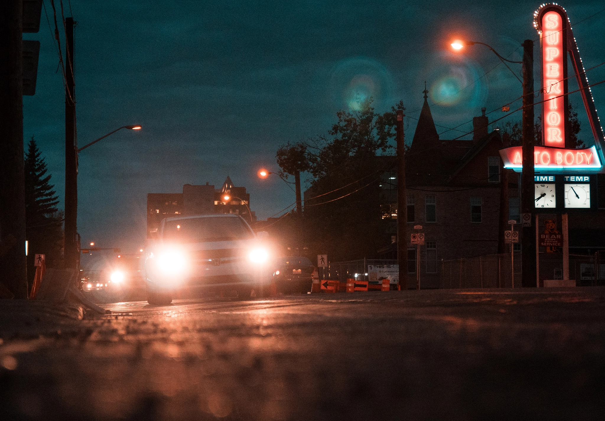 Sony a6300 sample photo. Cool headlight shot i captured the other night photography