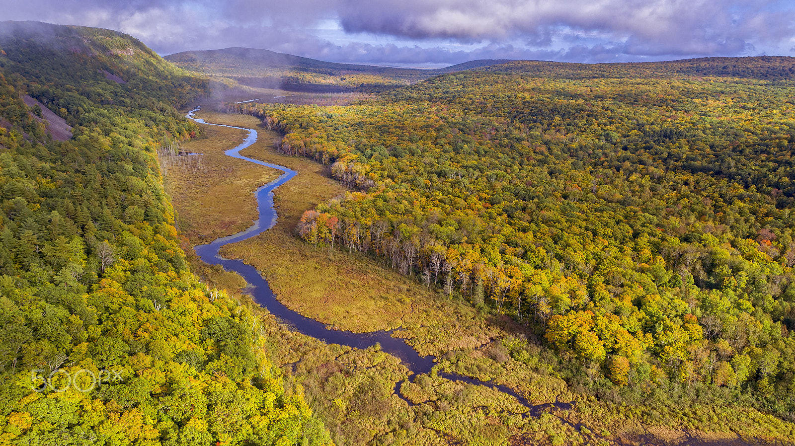 DJI FC550 + OLYMPUS M.12mm F2.0 sample photo. Flying over porcupine mountains photography