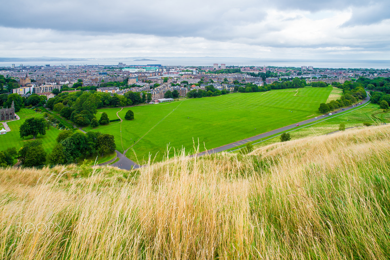 Nikon D600 sample photo. Green meadow at foot of hoyrood park photography