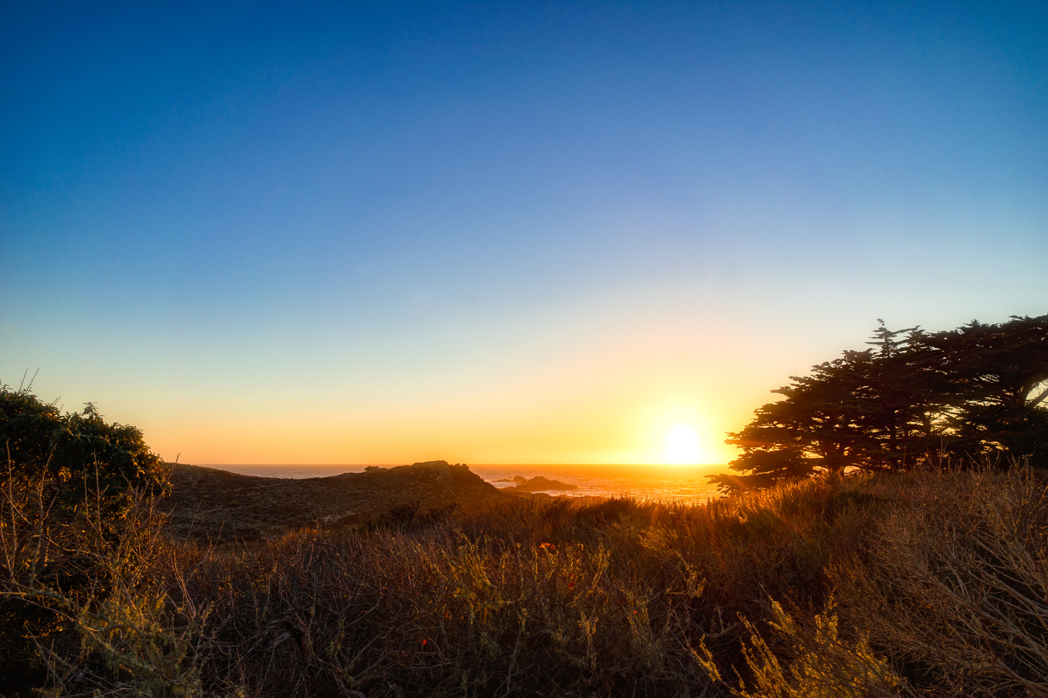 E 21mm F2.8 sample photo. Point lobos sunset photography