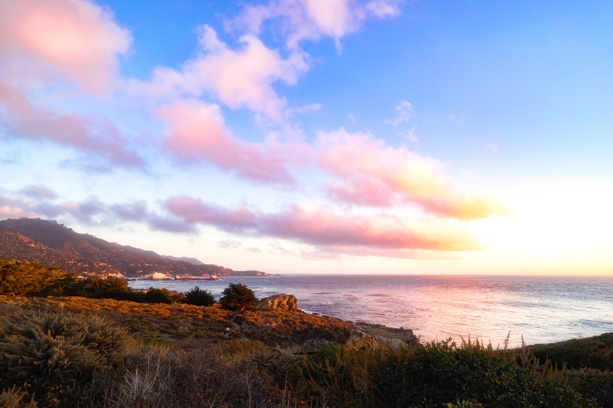 E 21mm F2.8 sample photo. Point lobos sunset photography