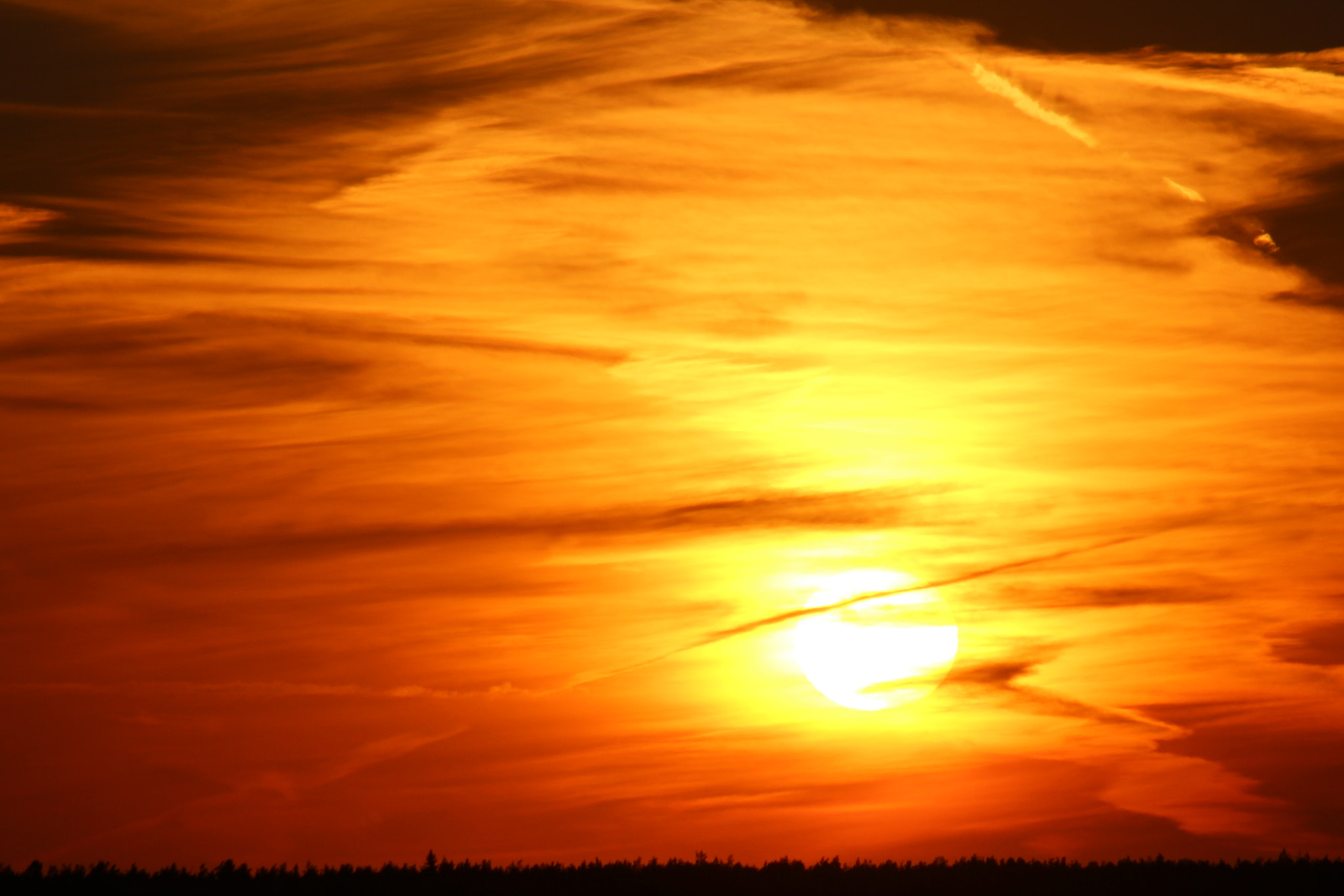 Canon EF 75-300mm f/4-5.6 USM sample photo. Brush painting sunset photography