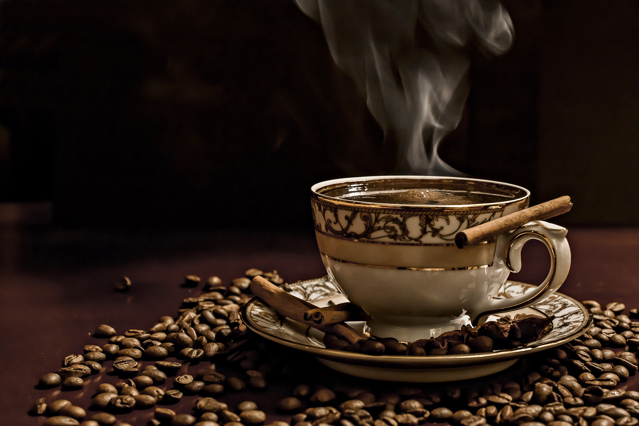 Canon EF 35mm F1.4L II USM sample photo. Beautiful cup of black coffee photography
