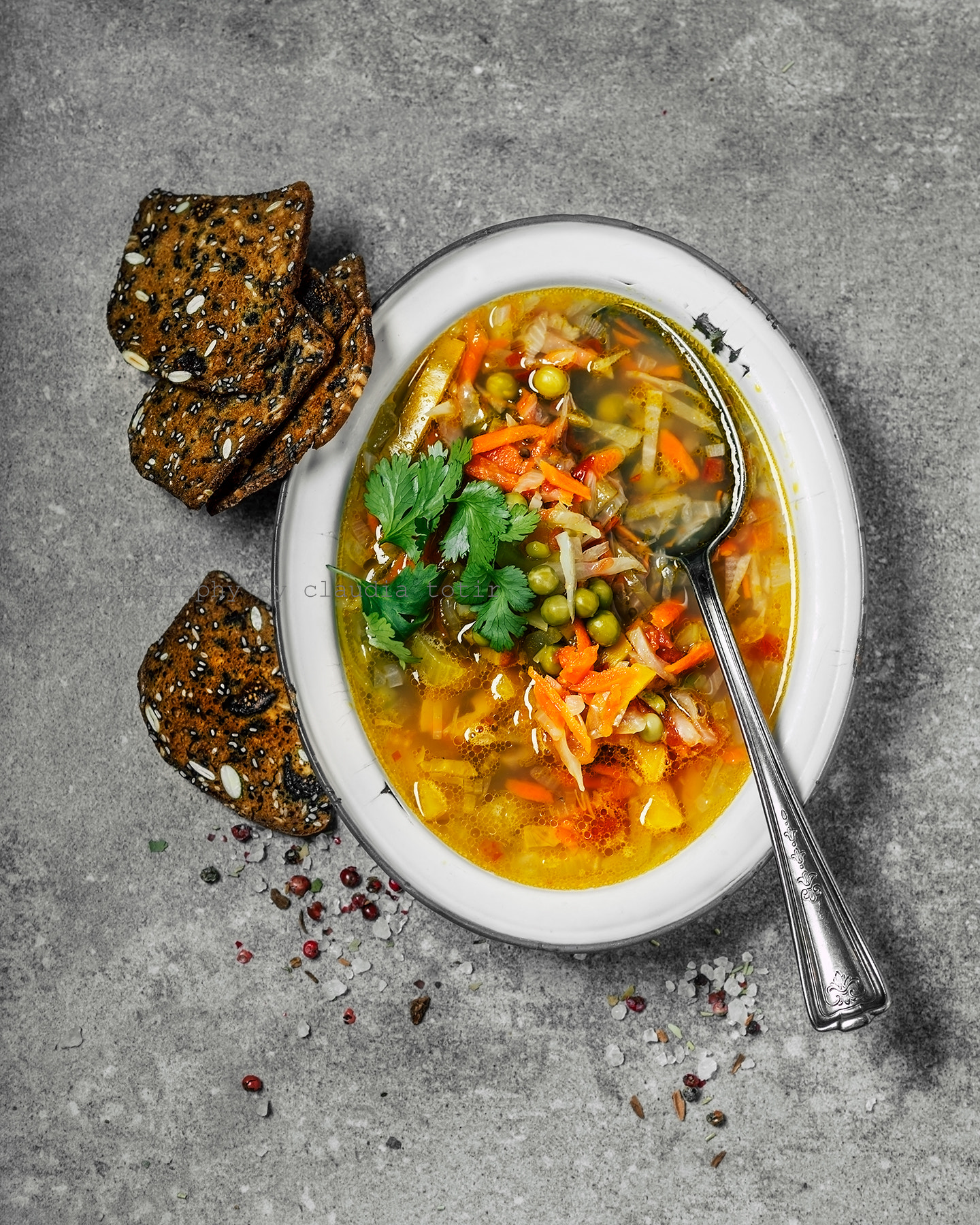 Sony a7R + Sony 100mm F2.8 Macro sample photo. Vegetable soup photography