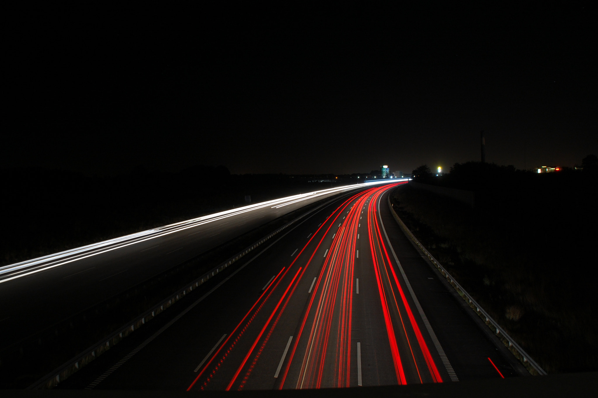 Nikon D40 sample photo. Highway at night photography