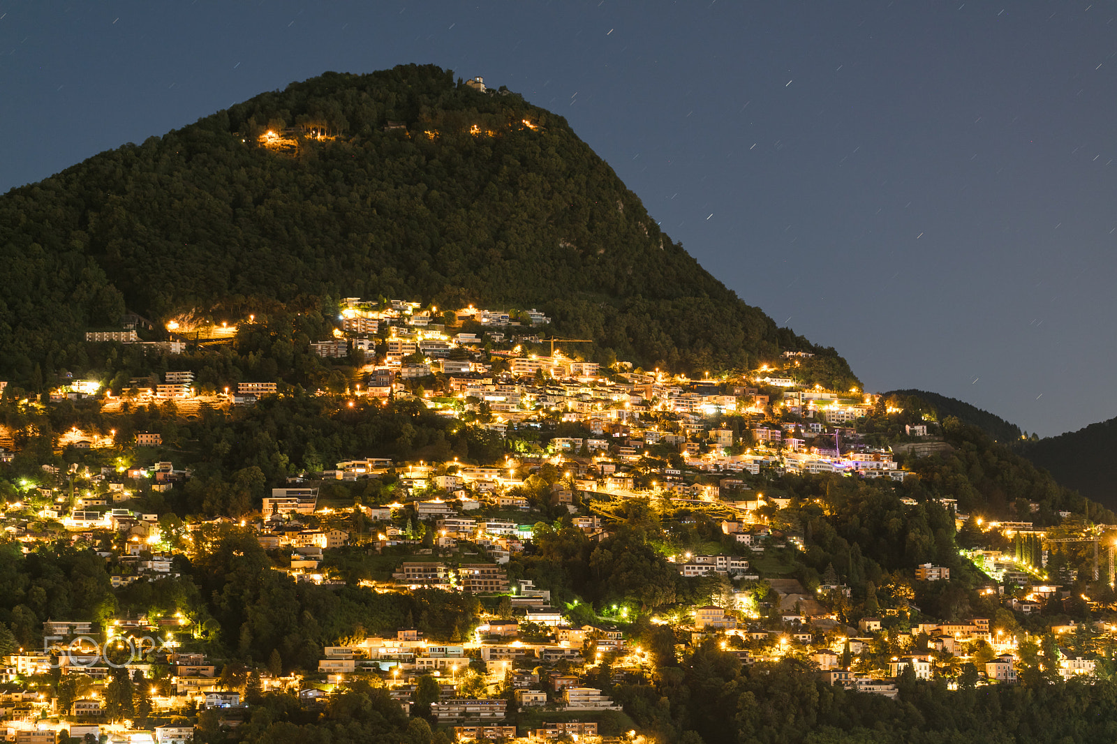 Canon EOS 5DS sample photo. Monte brè in ticino, switzerland, by night photography