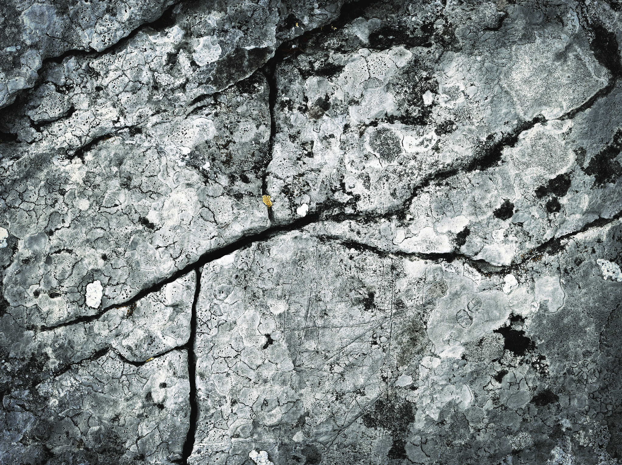 Nikon D5500 sample photo. Cracks line the limestone rock photography