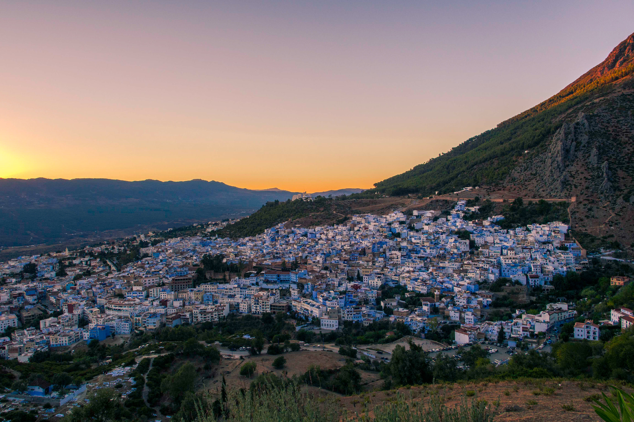 Olympus OM-D E-M5 sample photo. Chefchaouen sunset photography