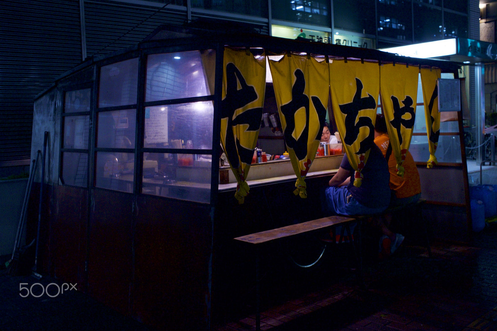 Nikon Df sample photo. Food stall at night photography