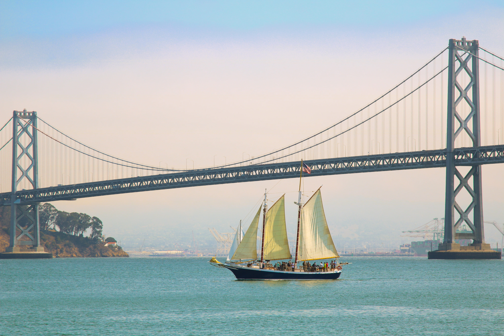 Canon EOS 760D (EOS Rebel T6s / EOS 8000D) sample photo. Oakland bridge view from the port of san francisco photography