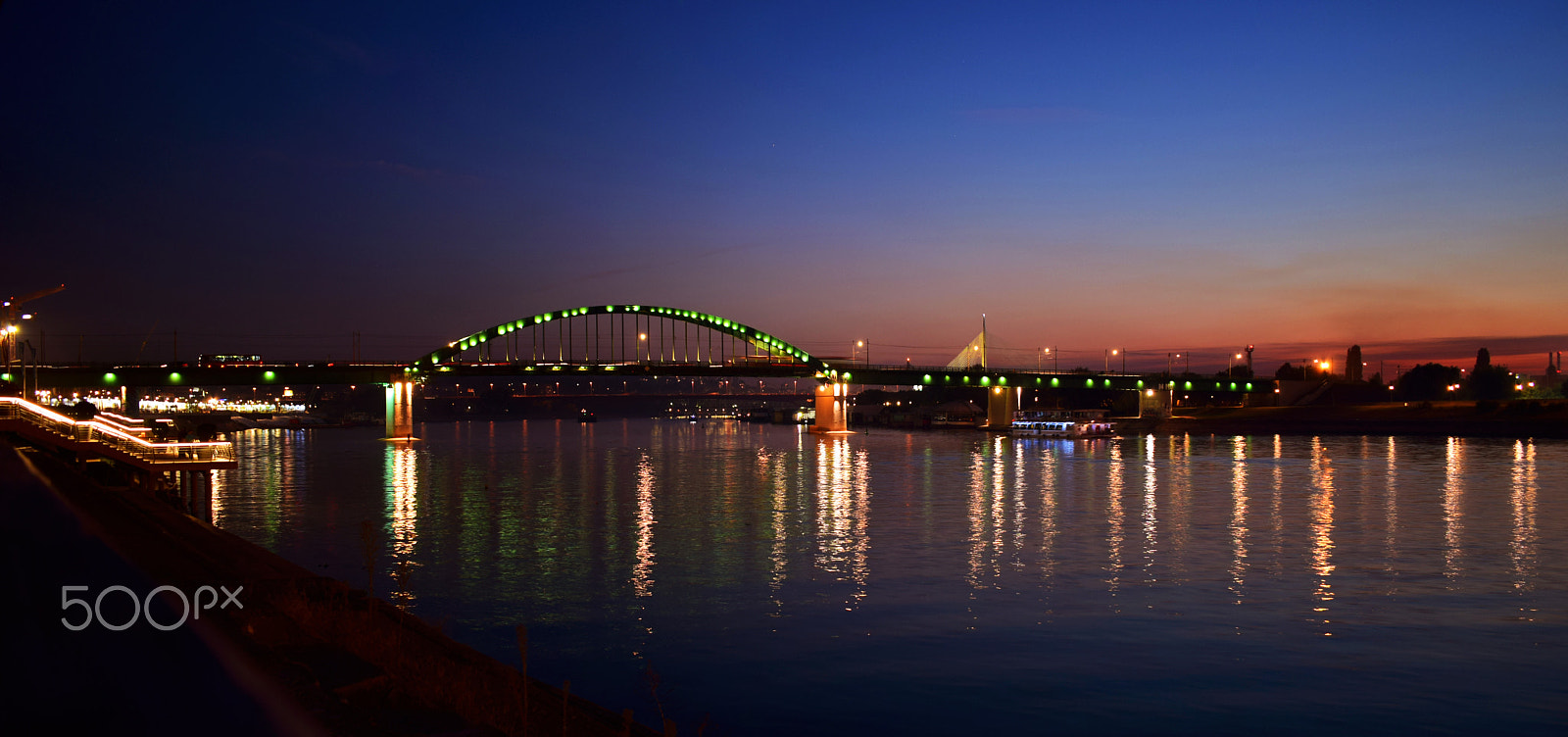 AF Zoom-Nikkor 24-50mm f/3.3-4.5 sample photo. Bridge at night photography