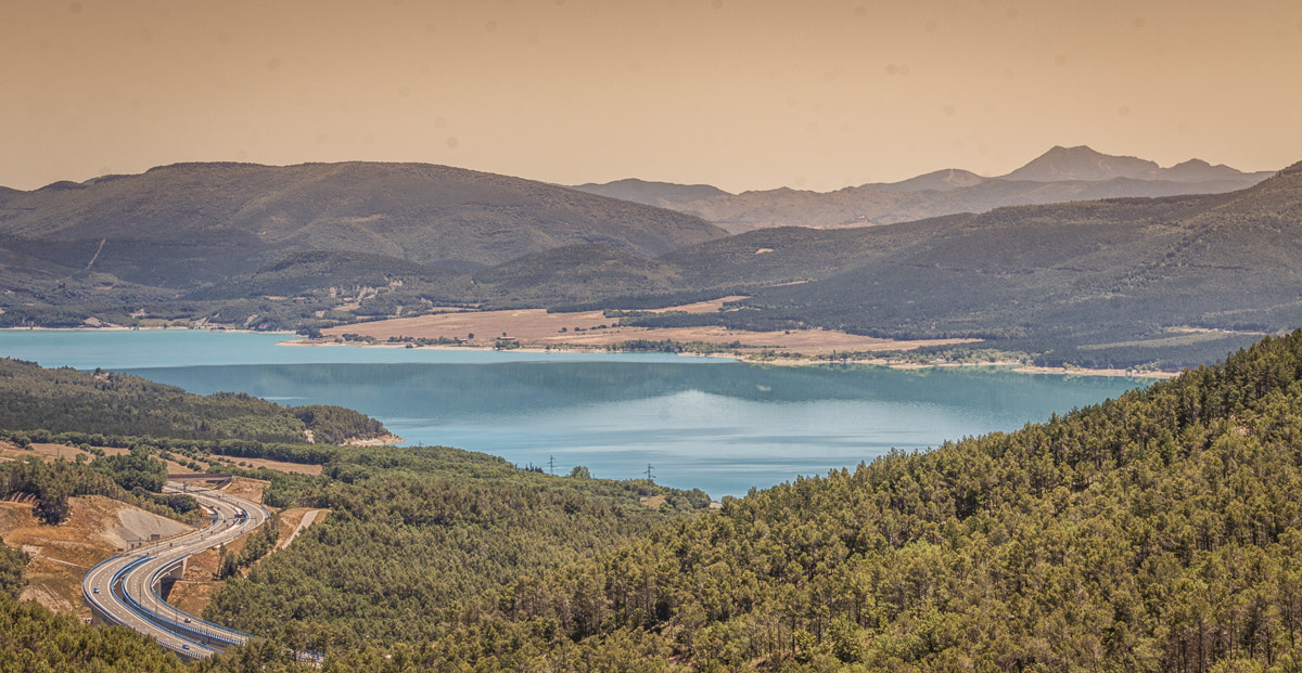 Canon EF-S 55-250mm F4-5.6 IS STM sample photo. Yesa lake, spain photography