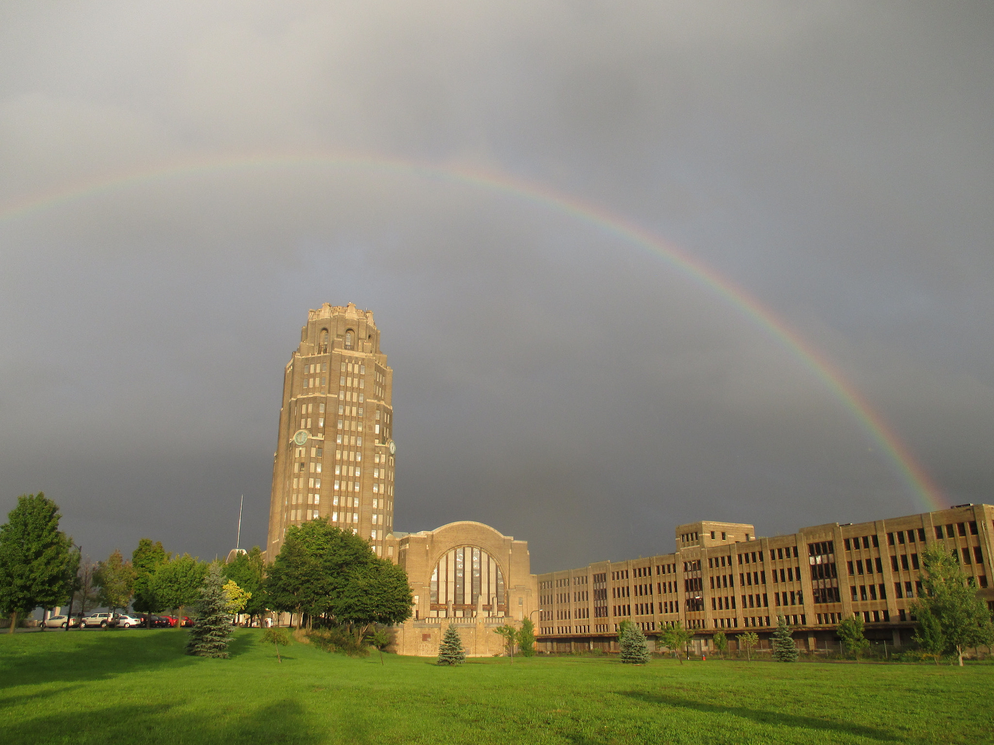 Canon PowerShot ELPH 135 (IXUS 145 / IXY 120) sample photo. Rainbow over the terminal photography