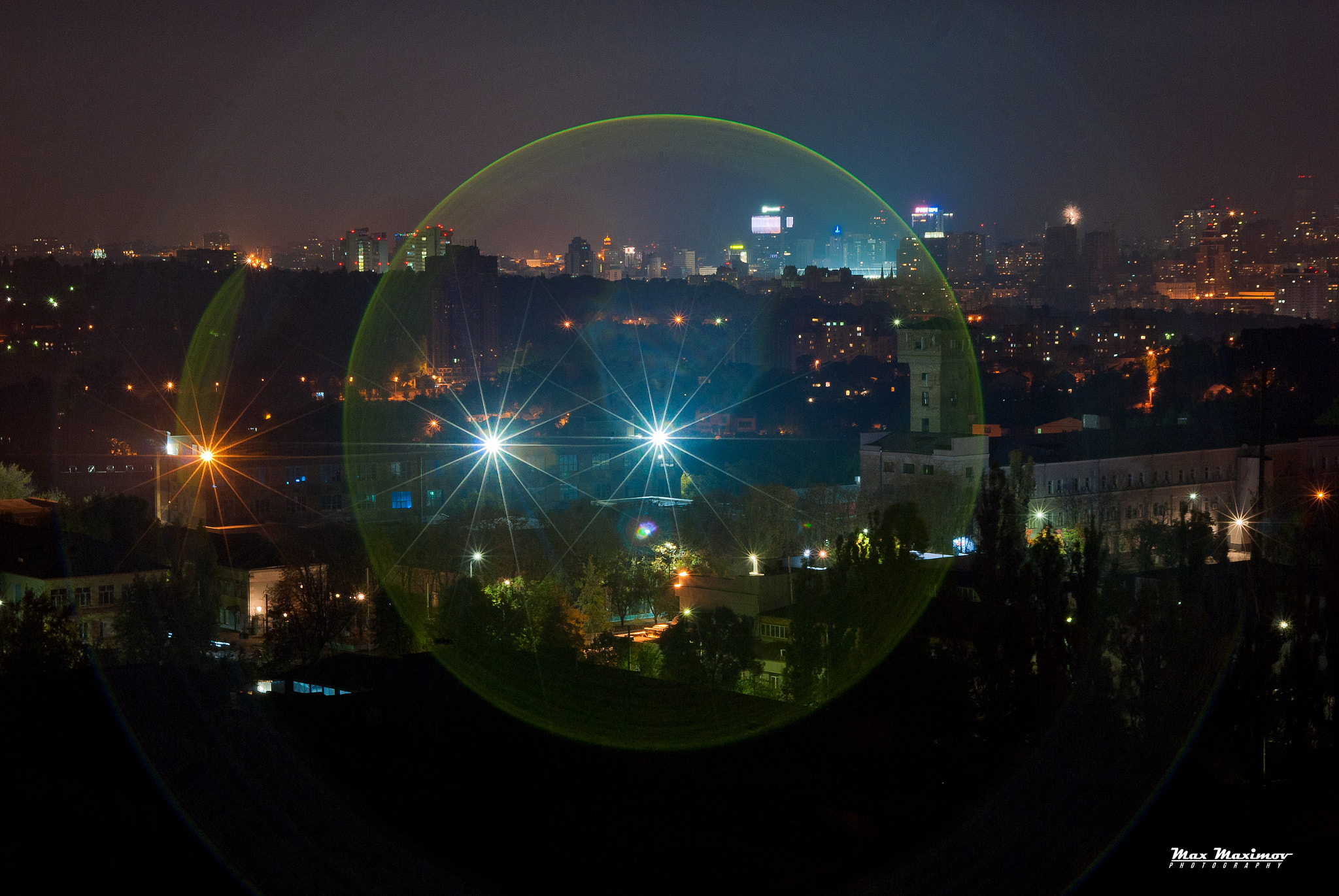 AF Zoom-Nikkor 24-120mm f/3.5-5.6D IF sample photo. Night sphere photography
