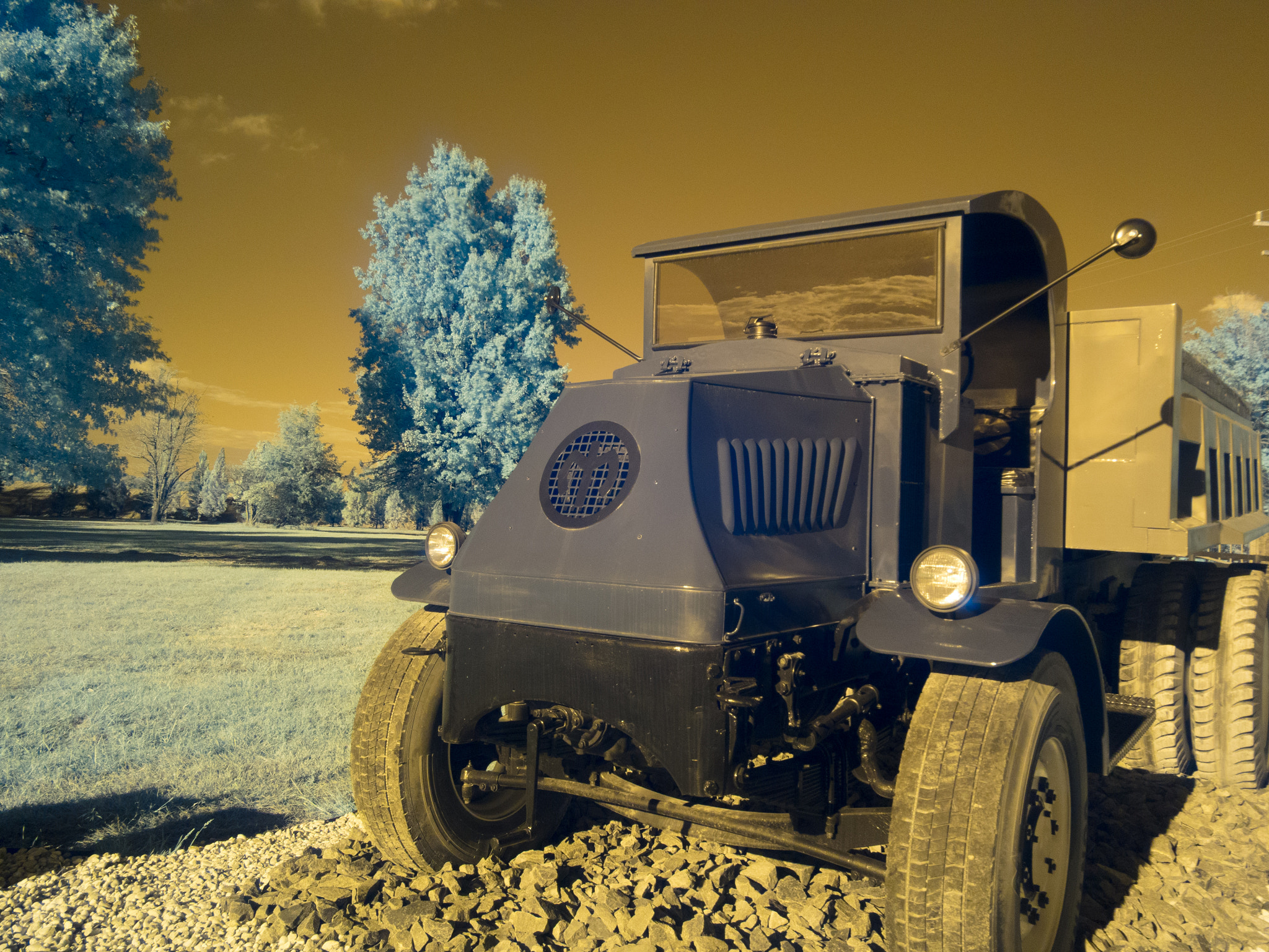 Olympus M.Zuiko Digital ED 14-42mm F3.5-5.6 EZ sample photo. Old truck infrared -  chantilly, va photography