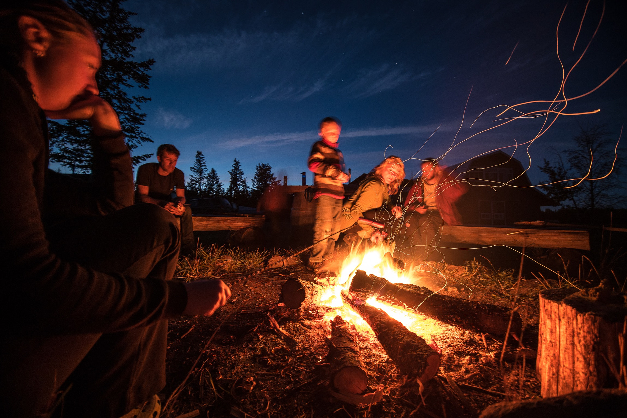 Nikon D750 sample photo. Making hotdogs on campfire. photography