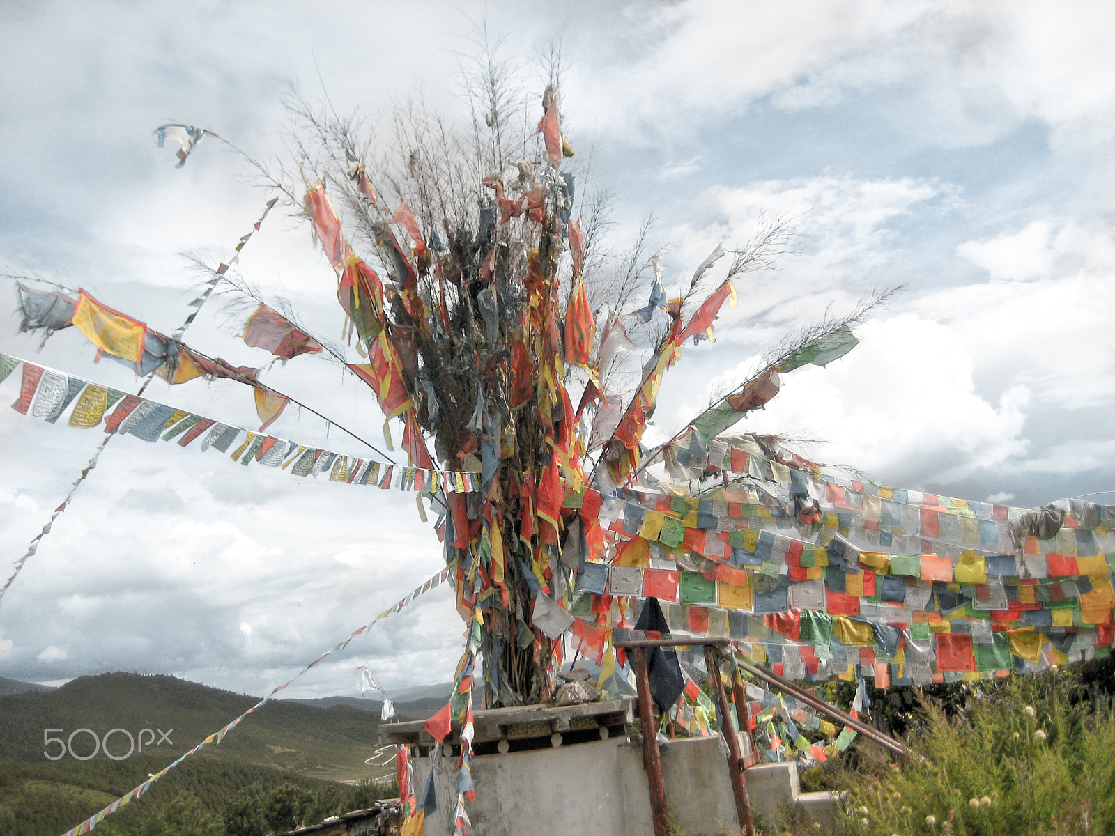 Canon POWERSHOT SD1000 sample photo. Prayer site in tibet photography