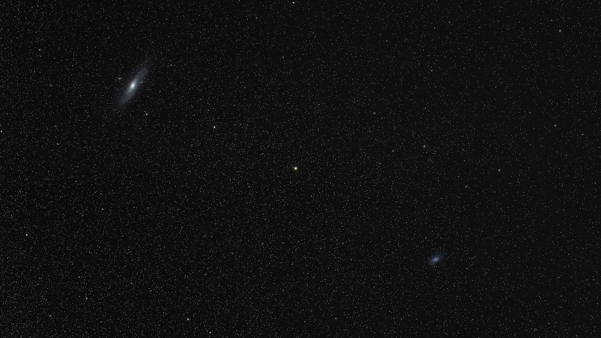 Phase One IQ3 100MP + Schneider LS 120mm f/4.0 sample photo. Andromeda and pinwheel galaxies photography