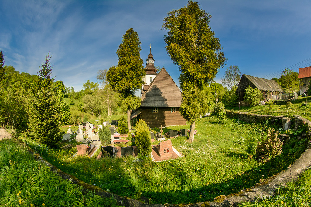 Samyang 8mm F3.5 Aspherical IF MC Fisheye sample photo. Kościół w sierpnicy, dolny Śląsk photography