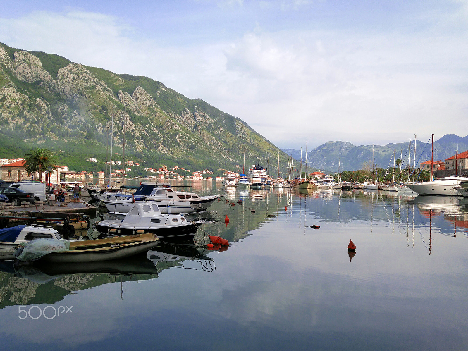 LG H818N sample photo. Morning at kotor bay photography