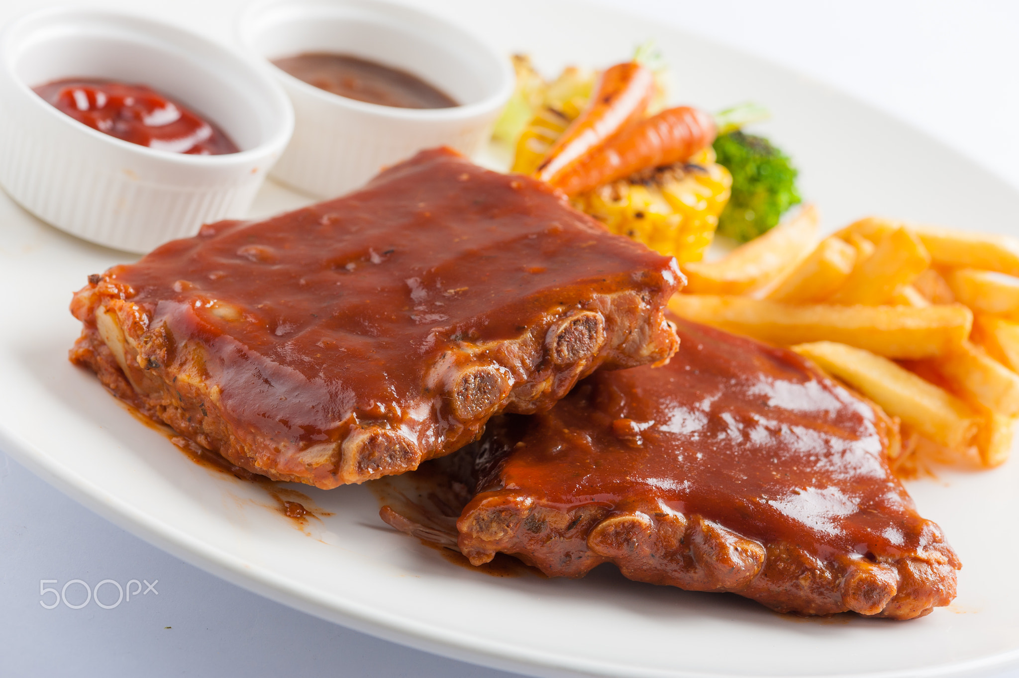 Barbecue ribs steak