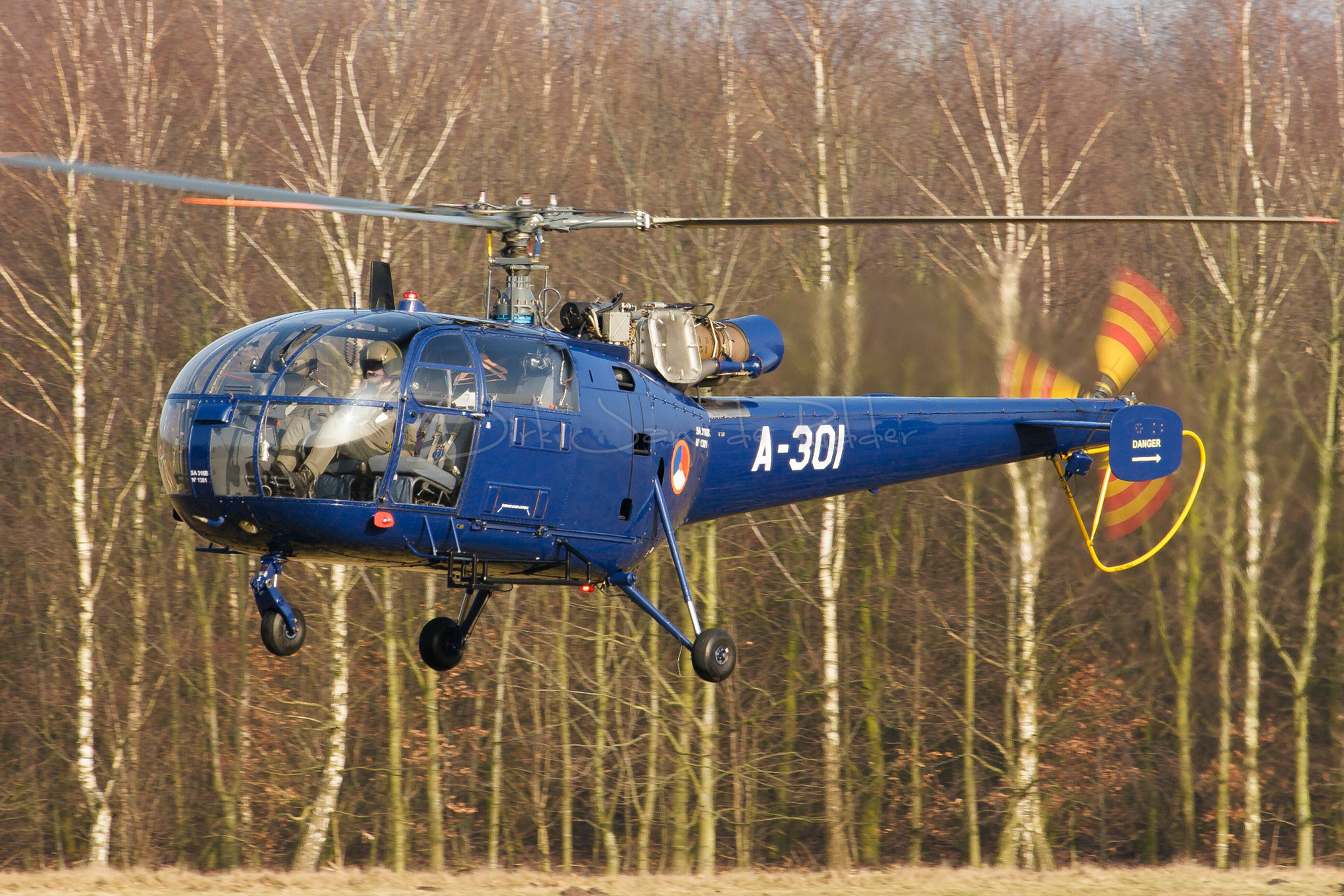Canon EOS 20D + Canon EF 70-200mm F2.8L USM sample photo. Royal netherlands air force sa316b alouette iii a-301 photography