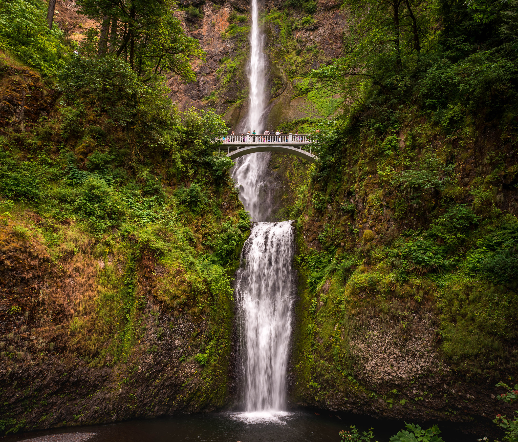 Nikon D800 + Nikon AF Nikkor 20mm F2.8D sample photo. Multnomah falls photography