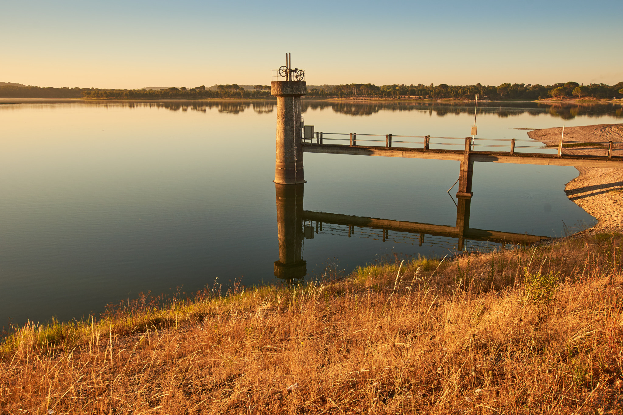 Sony SLT-A65 (SLT-A65V) sample photo. Perfect mirror at the dam photography