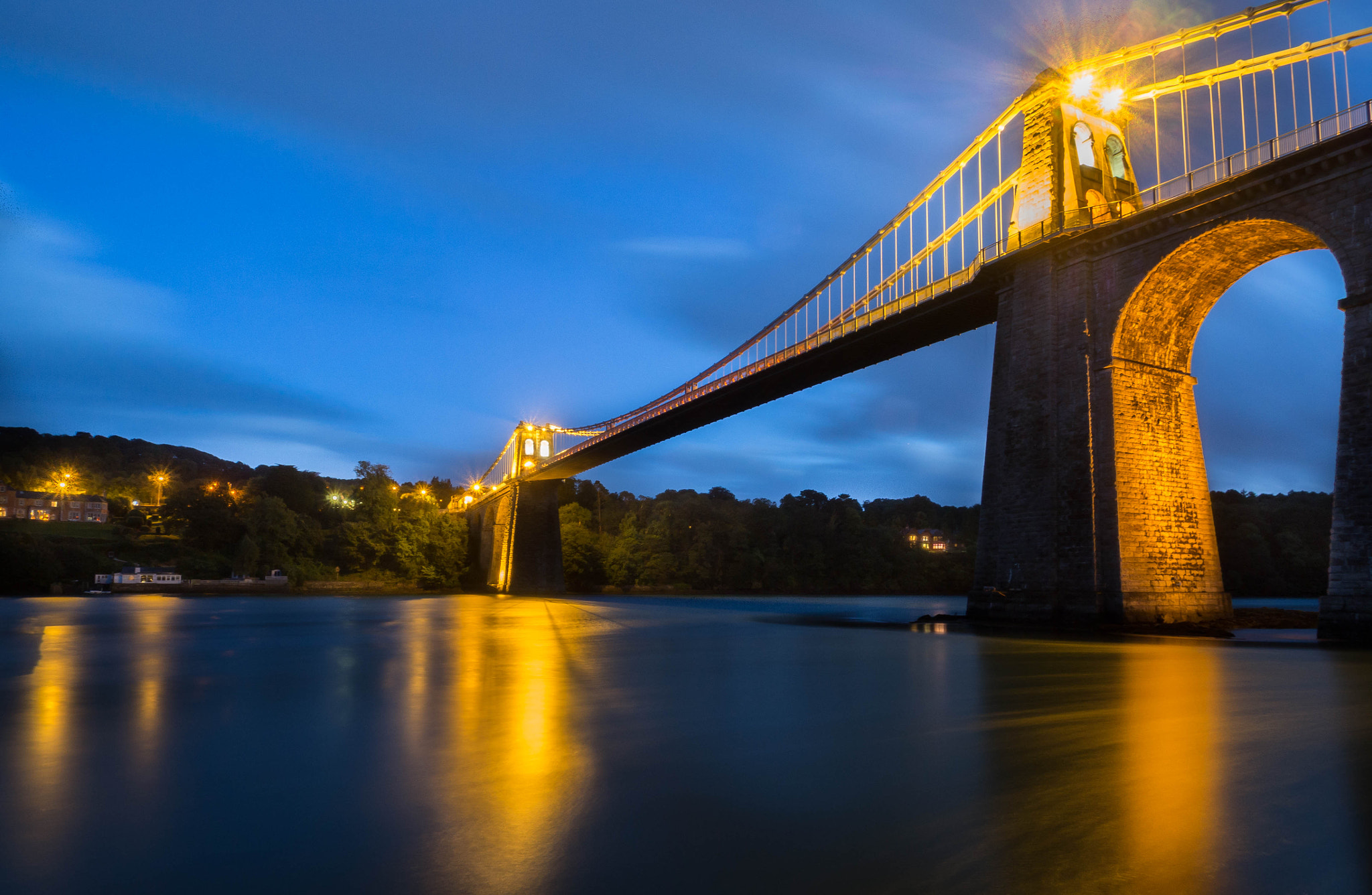 Olympus OM-D E-M10 sample photo. Menai bridge photography