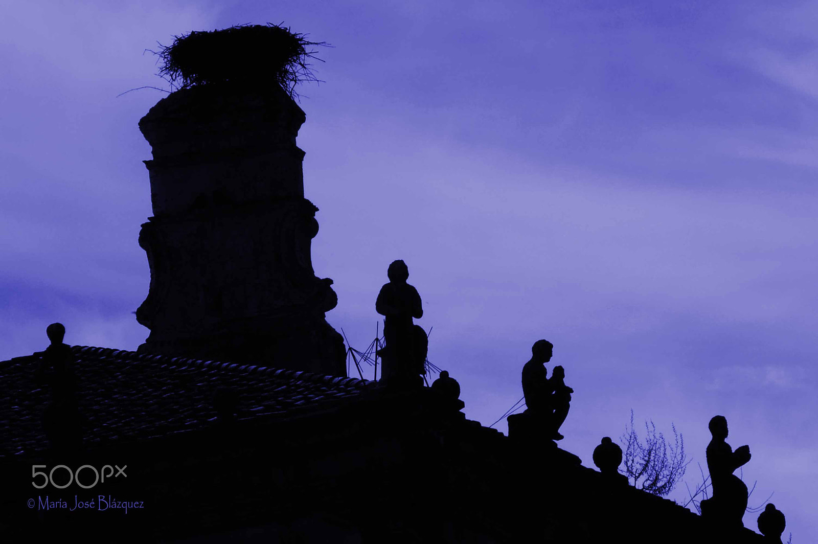 Nikon D40 sample photo. Thinkers at night photography