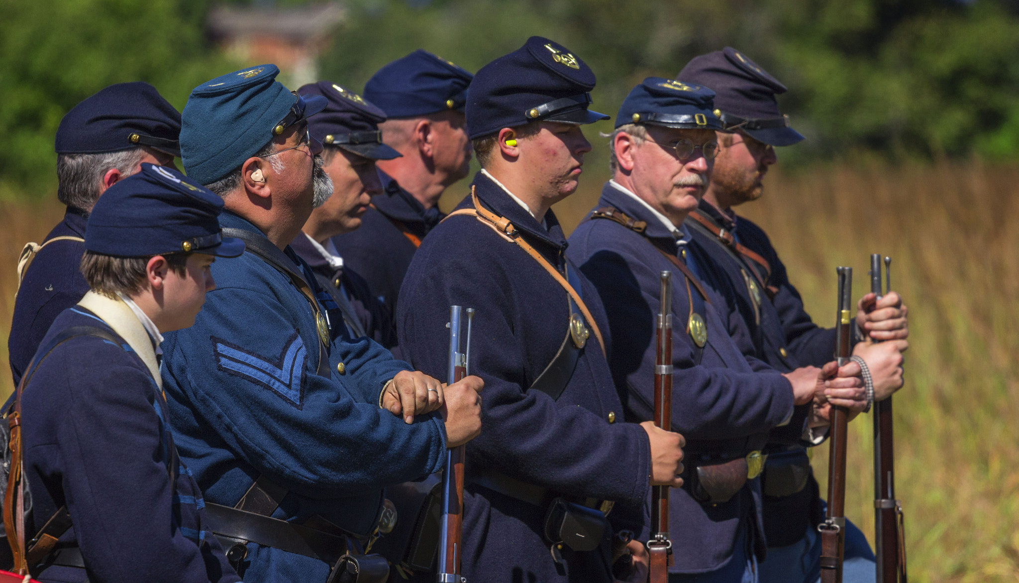 Canon EOS 600D (Rebel EOS T3i / EOS Kiss X5) + Canon EF 70-200mm F4L USM sample photo. Union infantry photography