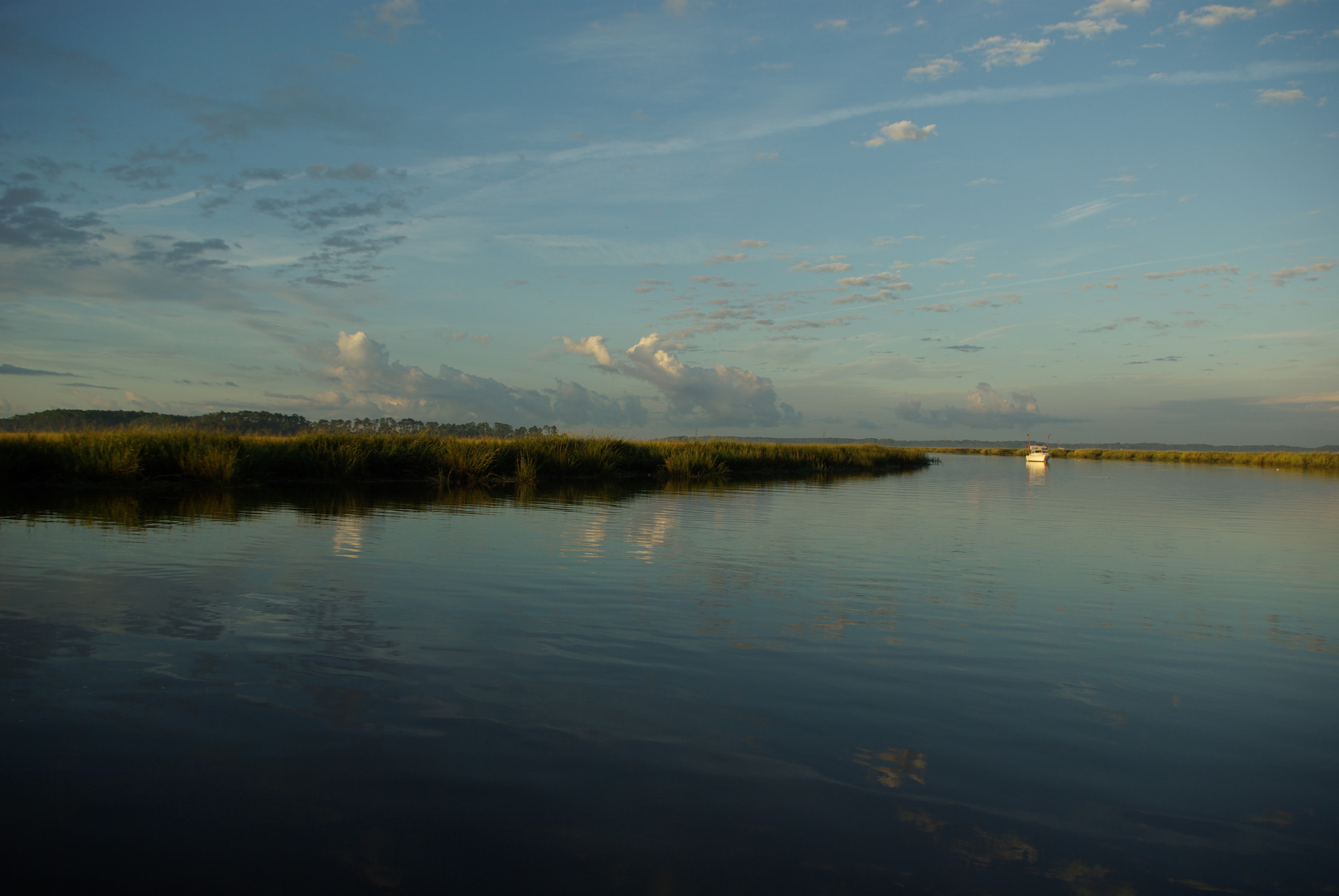 Pentax K10D + Pentax smc DA 18-55mm F3.5-5.6 AL WR sample photo. Sunrise bells landing, savannah ga photography