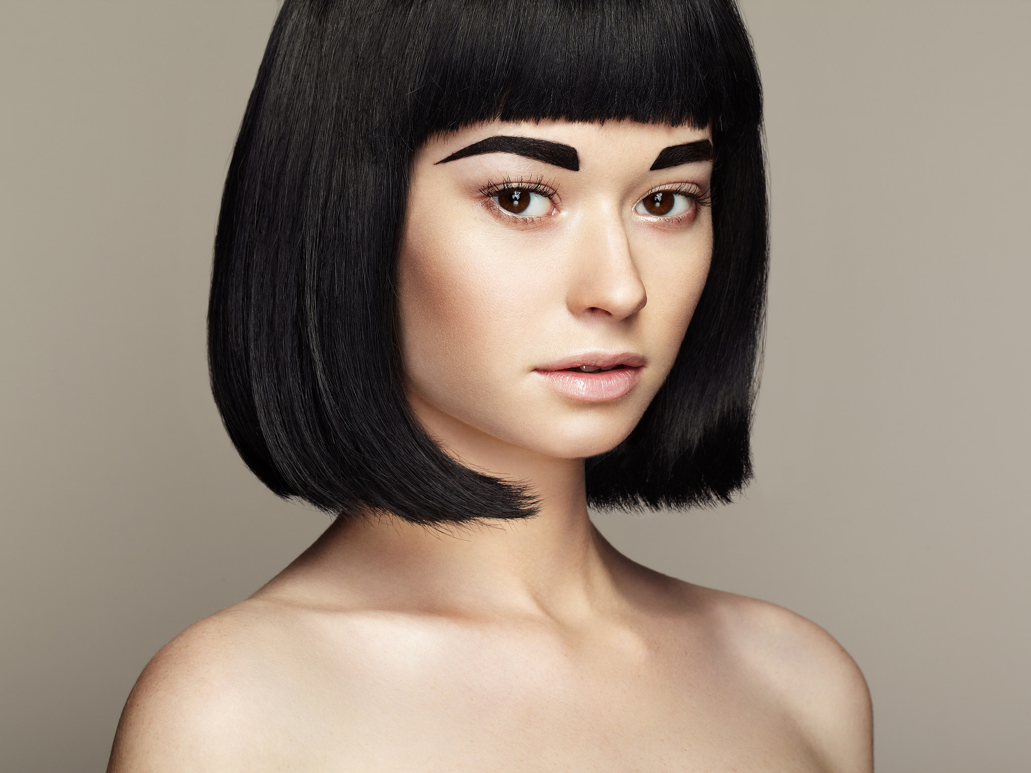 Canon EF 100mm F2.8L Macro IS USM sample photo. Beautiful woman face. perfect makeup photography