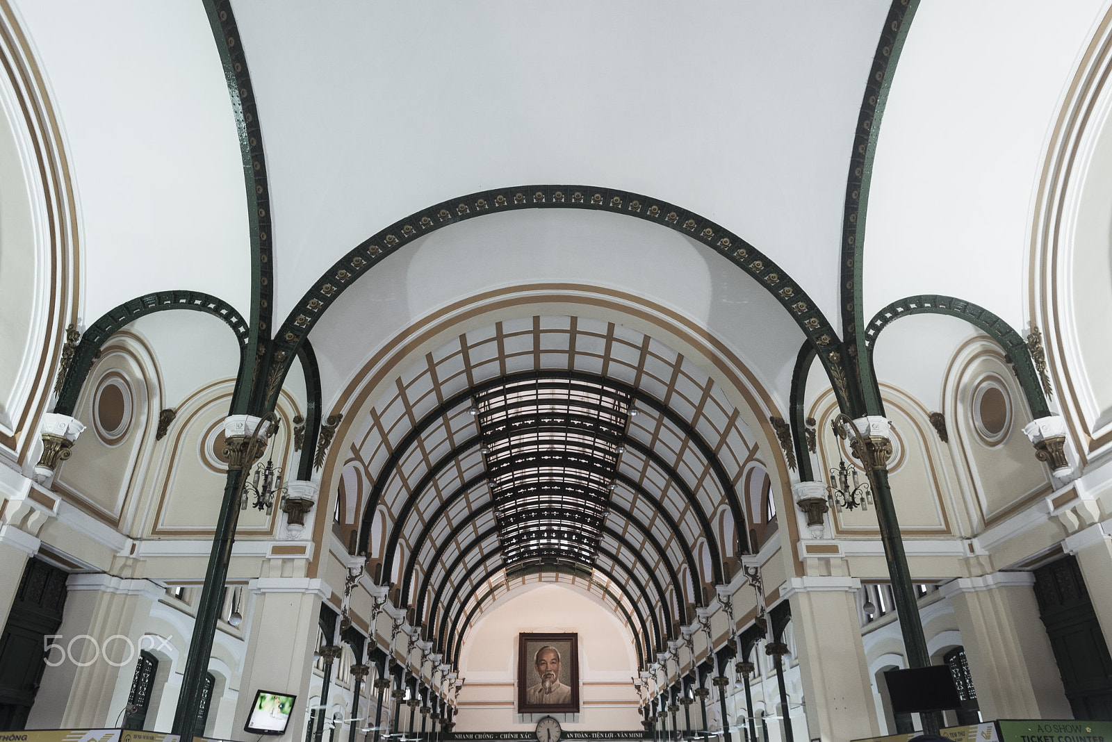 Nikon D610 + Nikon AF Nikkor 24mm F2.8D sample photo. Post office in saigon photography