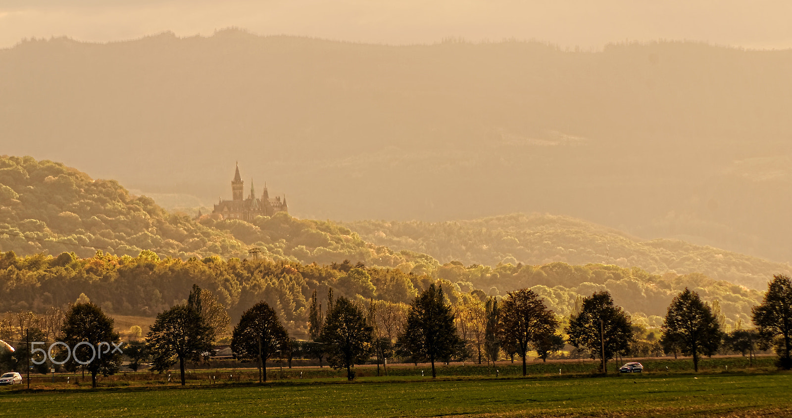 smc PENTAX-DA L 55-300mm F4-5.8 ED sample photo. Castle wernigerode in autumn mist photography
