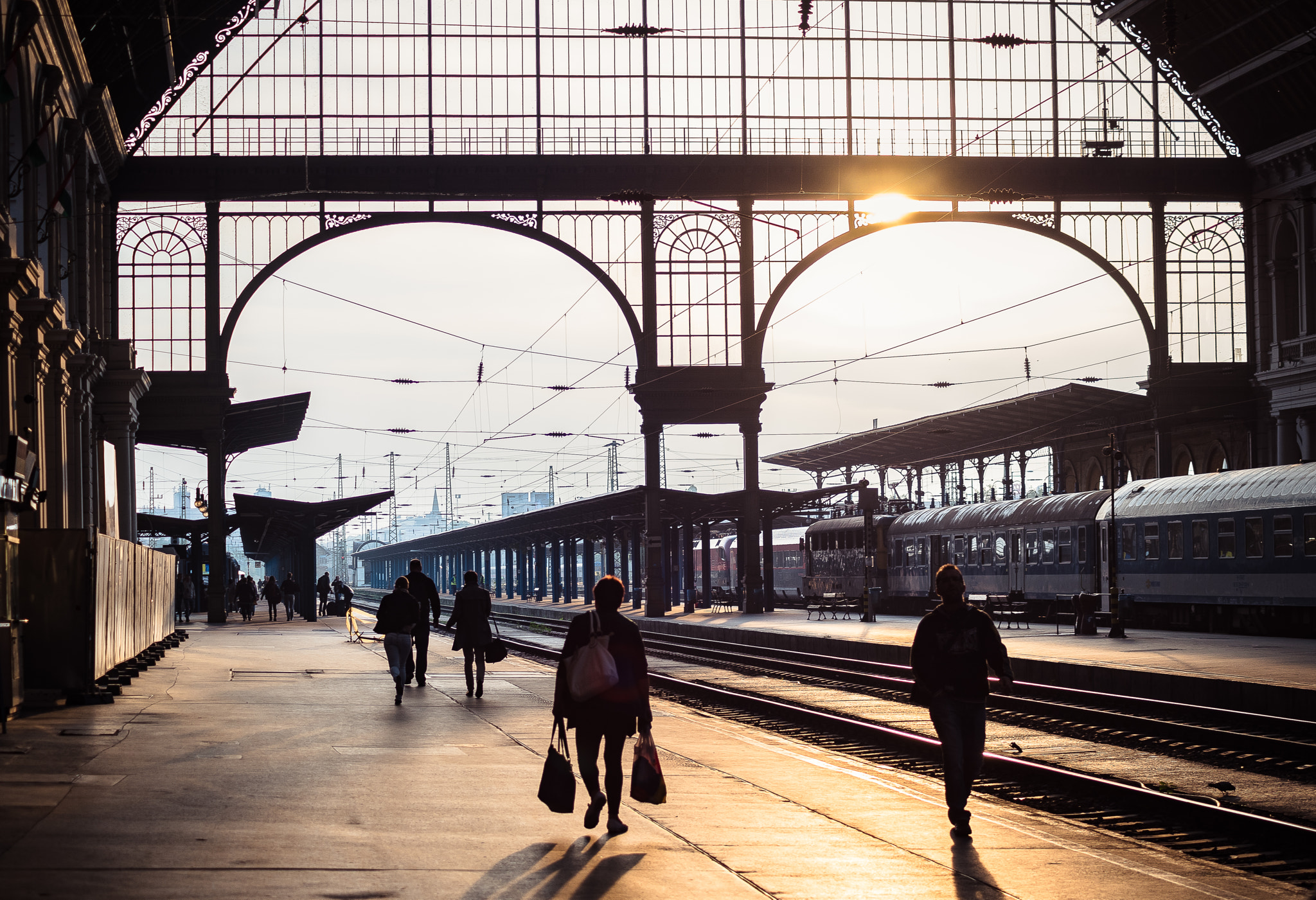 Nikon D750 sample photo. Train station from budapest in  the morning photography