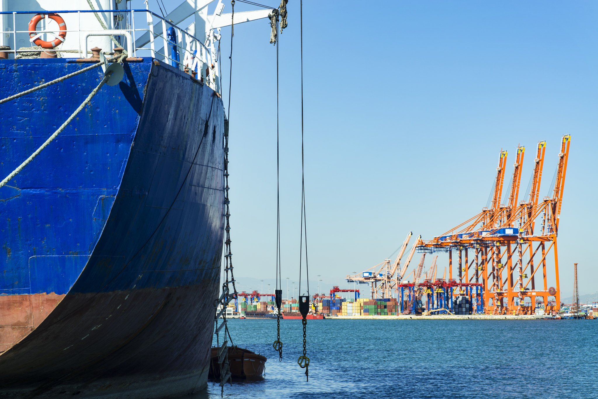 Nikon D800E sample photo. Cranes at the port of shipment photography