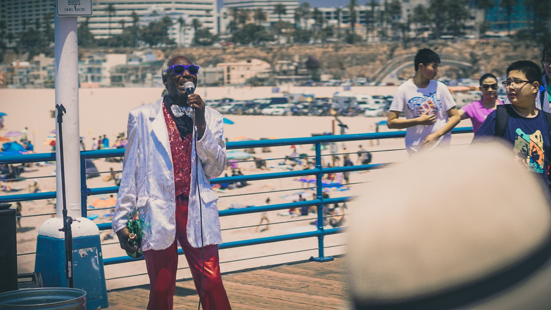 Sony a6000 + Sony Sonnar T* FE 55mm F1.8 ZA sample photo. Ray charles at santa monica. photography