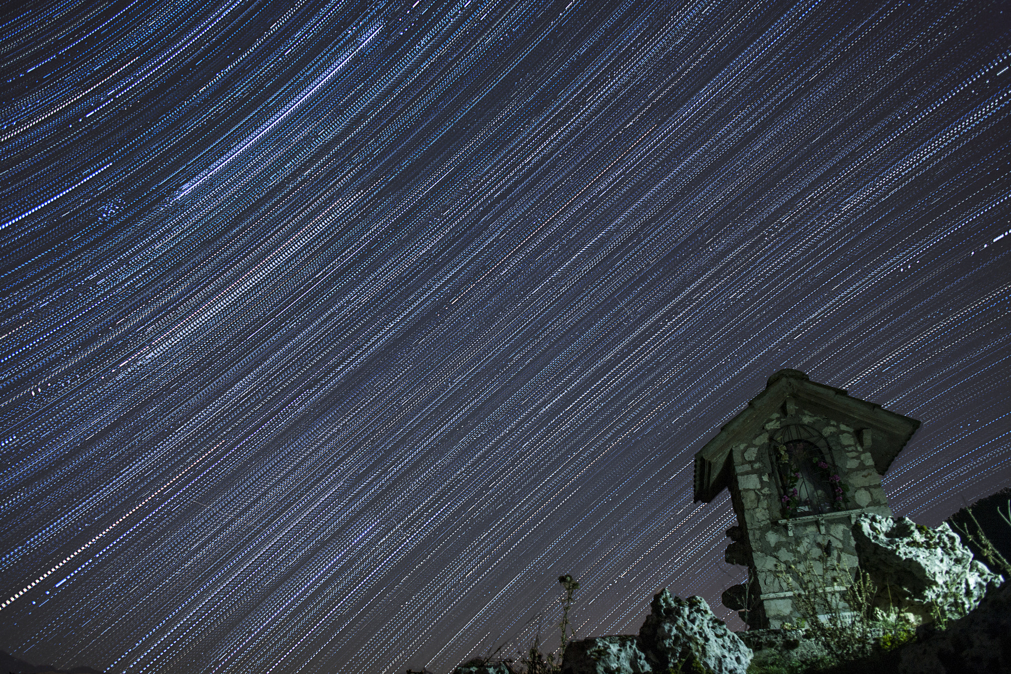 Canon EF 24mm F2.8 sample photo. Startrail over the sanctuary photography