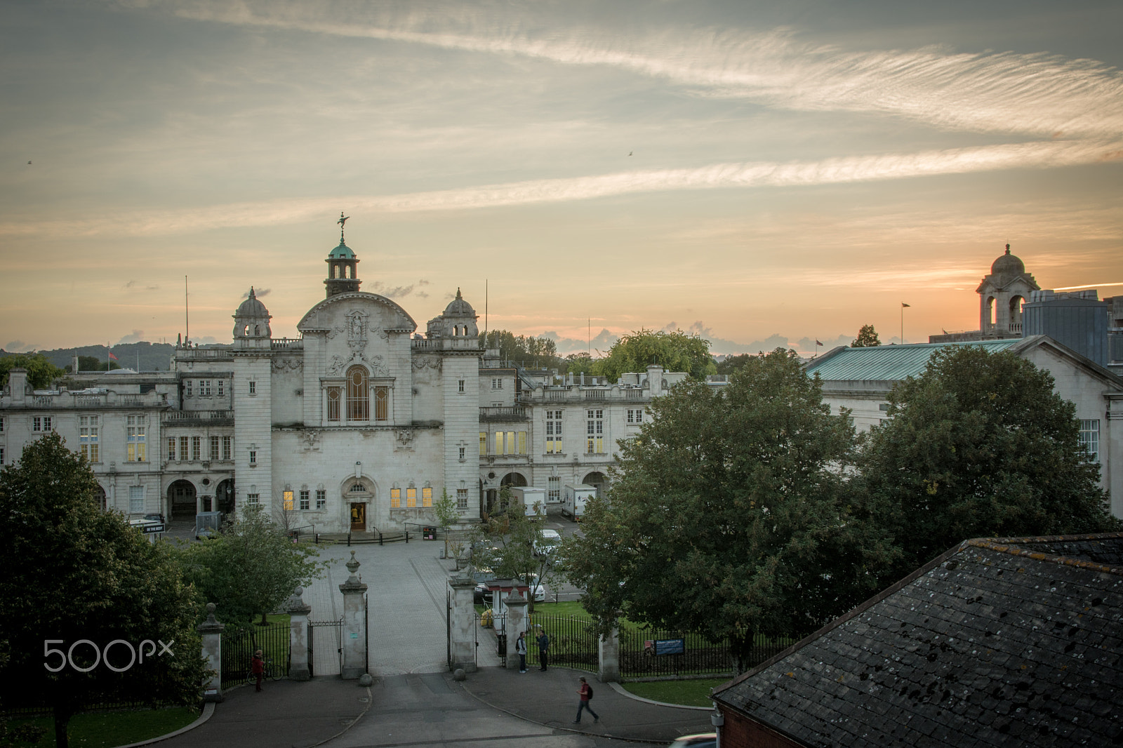 Pentax K-70 + Sigma 17-50mm F2.8 EX DC HSM sample photo. Cardiff university main building photography