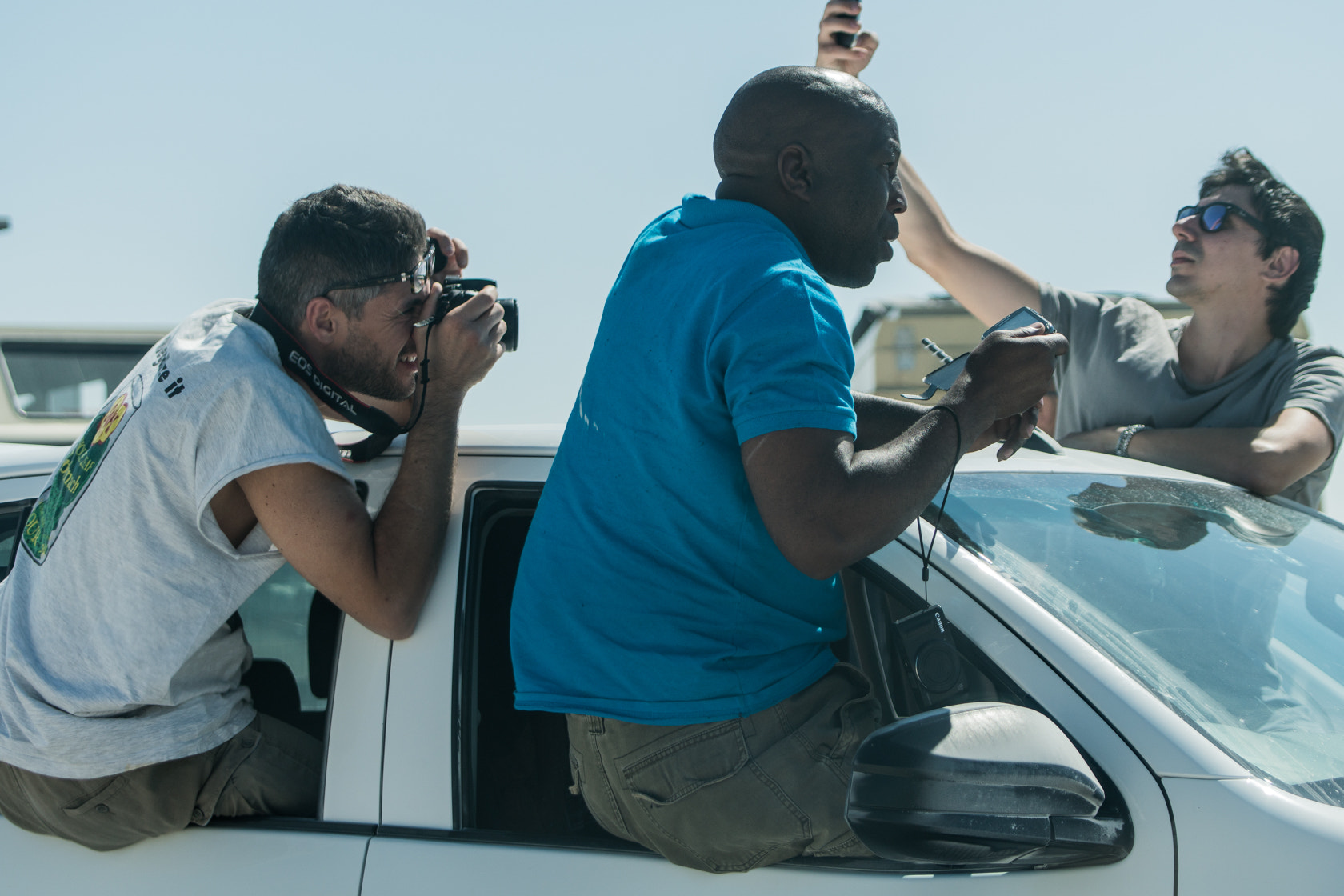 Sony a6300 sample photo. Making a selfie with the elephants, etosha photography