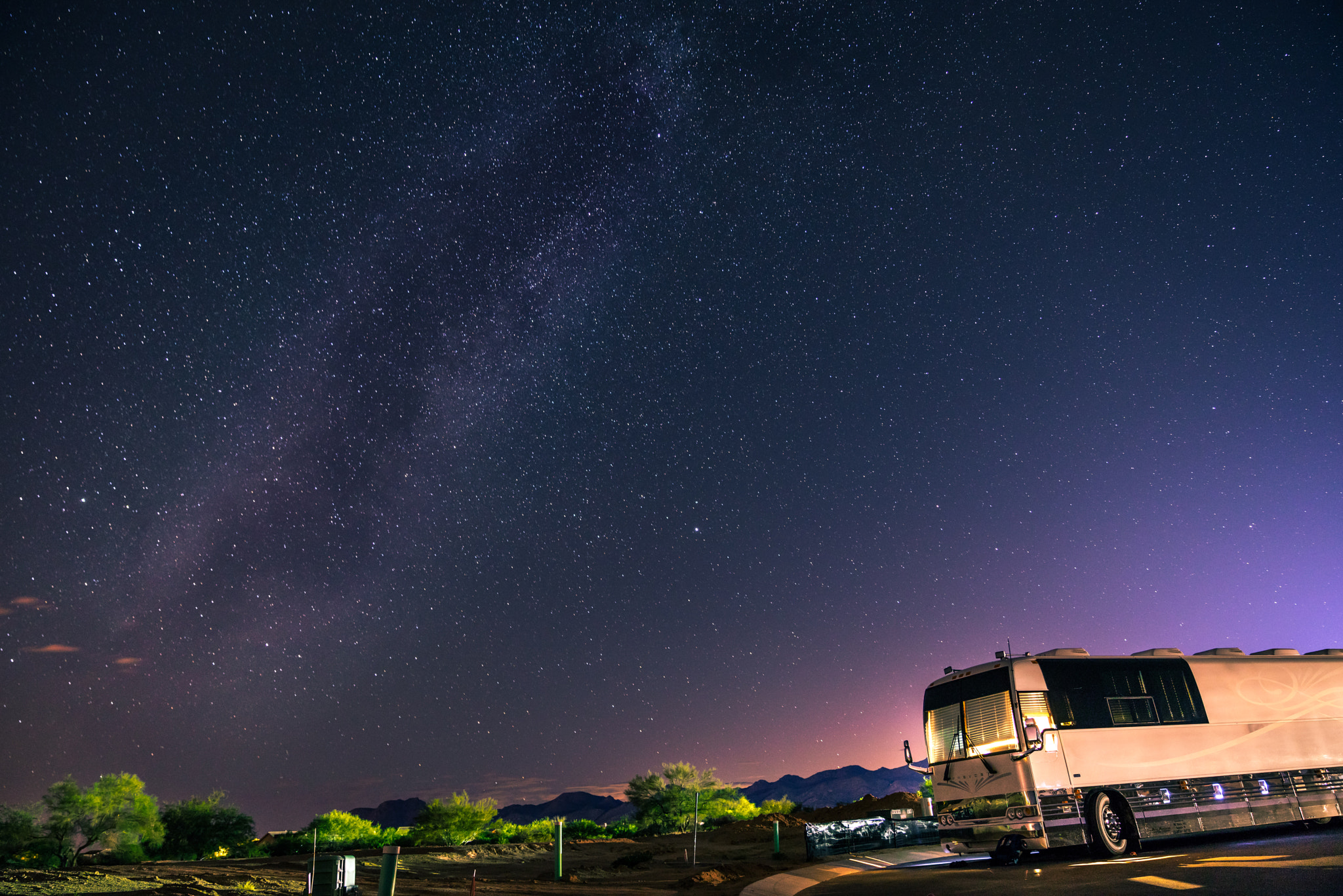 Sony a7R + Sony FE 24-70mm F2.8 GM sample photo. Milky way in tuscon, az photography