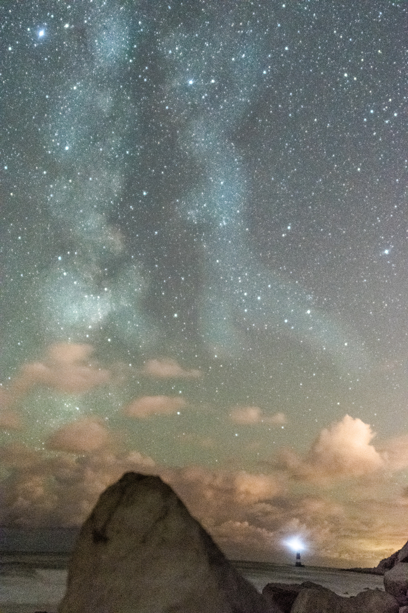 Nikon D5300 sample photo. Milky way and lighthouse, beachy head photography