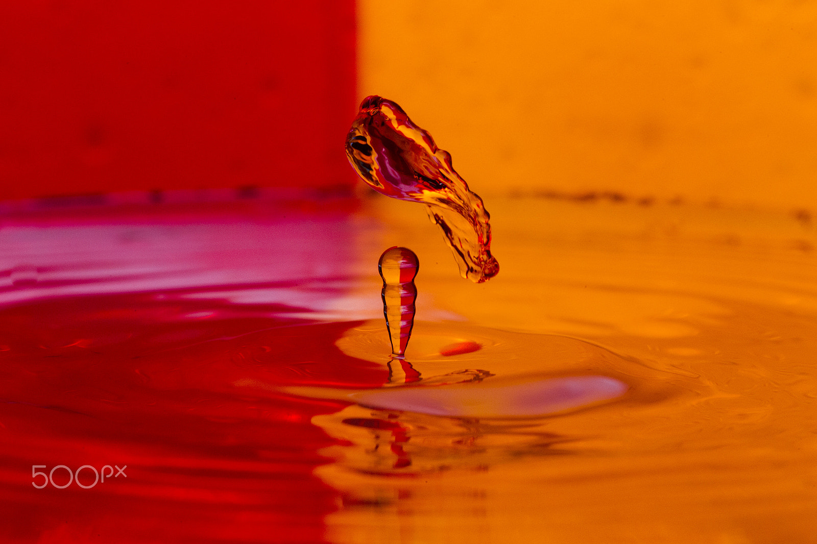 Canon EF 100mm F2.8L Macro IS USM sample photo. Drops, sprays, splashes of water on a colorful background photography