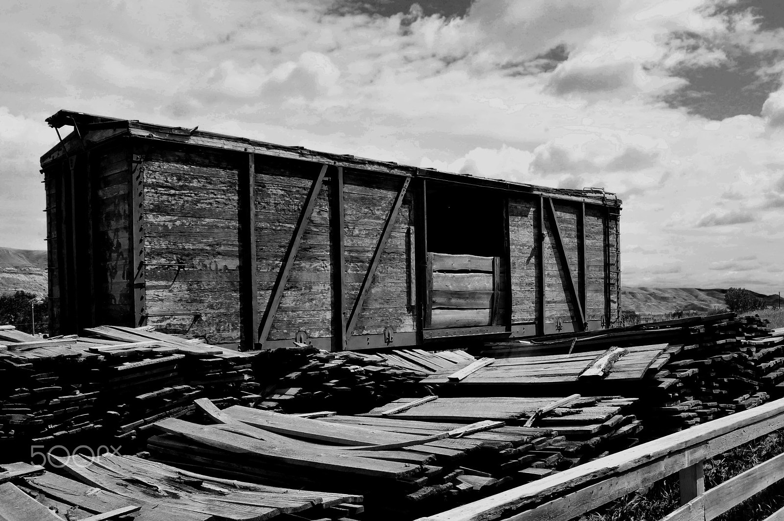 Nikon D300 sample photo. Old rail car photography